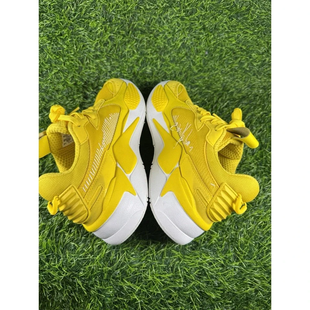 Puma RS-X Jr Dandelion Yellow White Sneakers 374286 03 Kids Size 7c